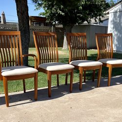 Mid Century Danish Style Dining Chairs in Solid Teak - Set of 4