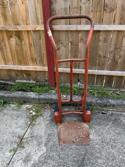 Red Metal Hand Truck Dolly