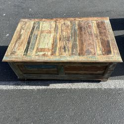 Artesian Farmhouse Storage Coffee Table Trunk