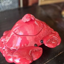 Adorable Sonoma "Nantucket Collection" Red Crab Cookie Jar