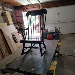 mahogany rocking chair restored