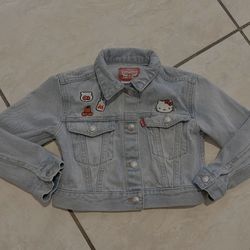 Levi's X hello kitty collaboration jeans jacket girls Toddler Size 4T