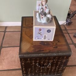 Lladro Girl Sitting With Dog And Cat In Her Lap.  