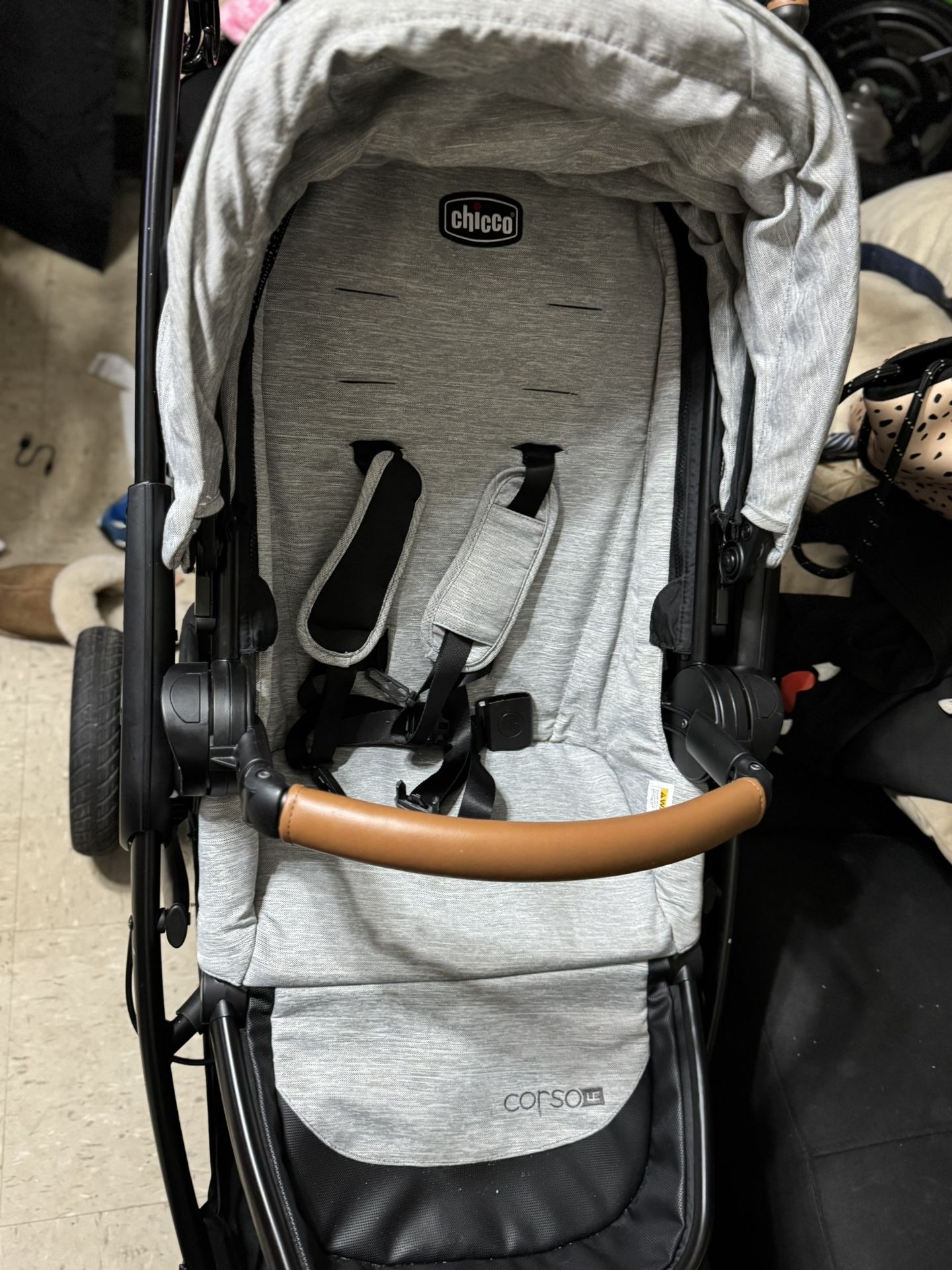 Chicco Corso LE Modular Travel System, Corso LE Stroller with KeyFit 35 Infant Car Seat and Base