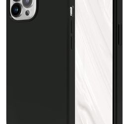 iPhone 13 Pro Case,Slim Gel Rubber Full Body Protection Shockproof Drop Protection Case - Black
