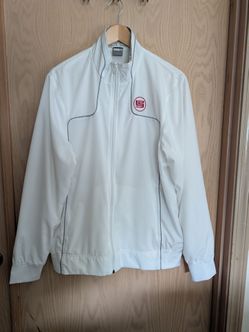 EUC Vintage/Y2K 2007 Nike LeBron James "Graffiti" Warmup Zip-Up Jacket - White, Medium