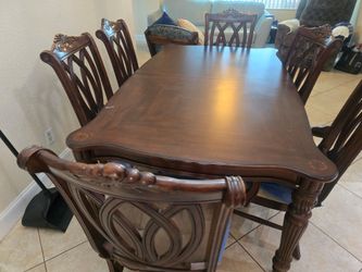 Dark wood table