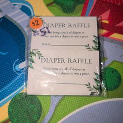 Diaper Raffle cards