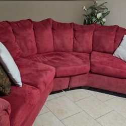 Curved Microfiber Sectional Couch