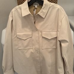 Lisadnyc Faux Leather Long Shirt Jacket