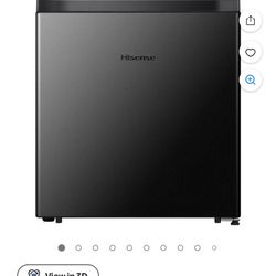 Hisense 1.6 Cu ft Single Door Mini Fridge, Black, Energy Star