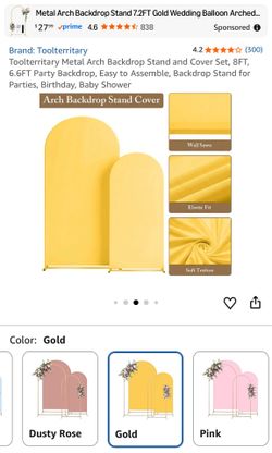 Toolterritary metal arch backdrop stand