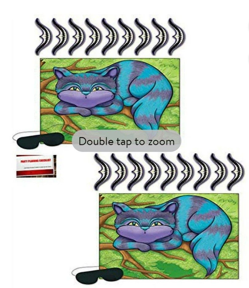 2 Pack Pin The Smile on the Cheshire Cat Alice in Wonderland Pin the Tail Games