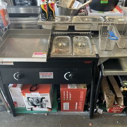 Taco Carts/ Plancha I Charolas I Fridora Nuevo Con Quemador Mangera