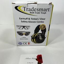 Tradesmart Hearing Earmuff Protection & Clear/Tinted Safety Glasses Combo