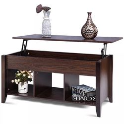 Lift Top Coffee Table with Storage Shelf