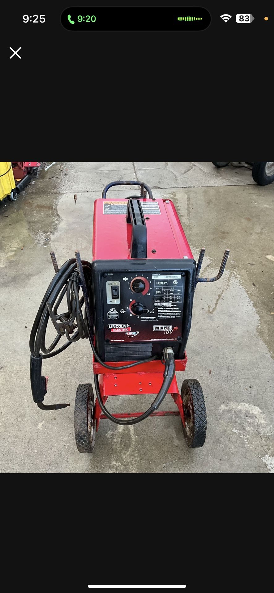 Welder Lincoln Wire Feed Weld Pack 100