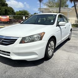 2012 Honda Accord LX White/Tan 2.4L Clean Title For Sale