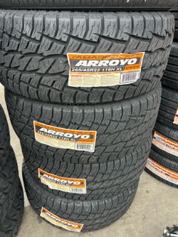 285/45/22 ARROYO AT 4 NEW TIRES INSTALLED ✅ INSTALADAS ✅🔥