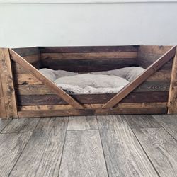Rustic Wood Dog Bed Frame