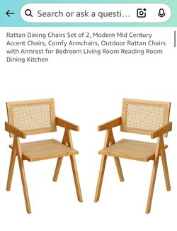 Rattan Dining Chair (Set Of 2)