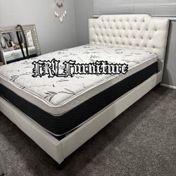 New Queen Bed Frame With Mattress 