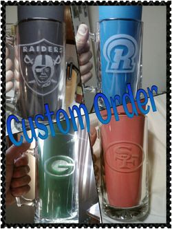 ENGRAVED GLASS MUGS, CUPS