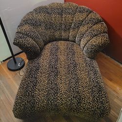 Cheetah print couch chaise