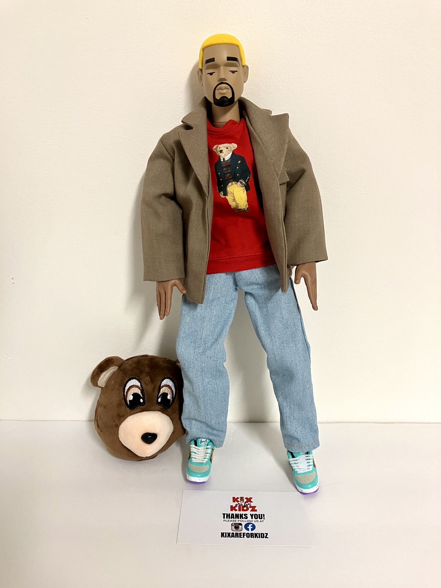 Kanye West Graduation Bear Figure Doll 