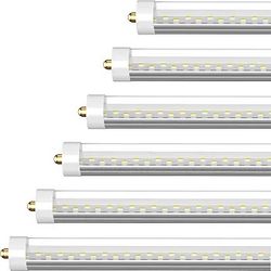 YAHOLUMIN
8ft LED Bulbs, 50W 6500LM 6000K, FA8 Single Pin LED Ballast Bypass Tube Lights Clear Cover, F96 T8 T10 T12