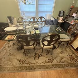Glass Dining Room Table Set