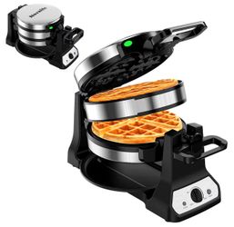 NovaLife Double Waffle Iron 180° Flip