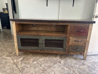 Rustic tv console