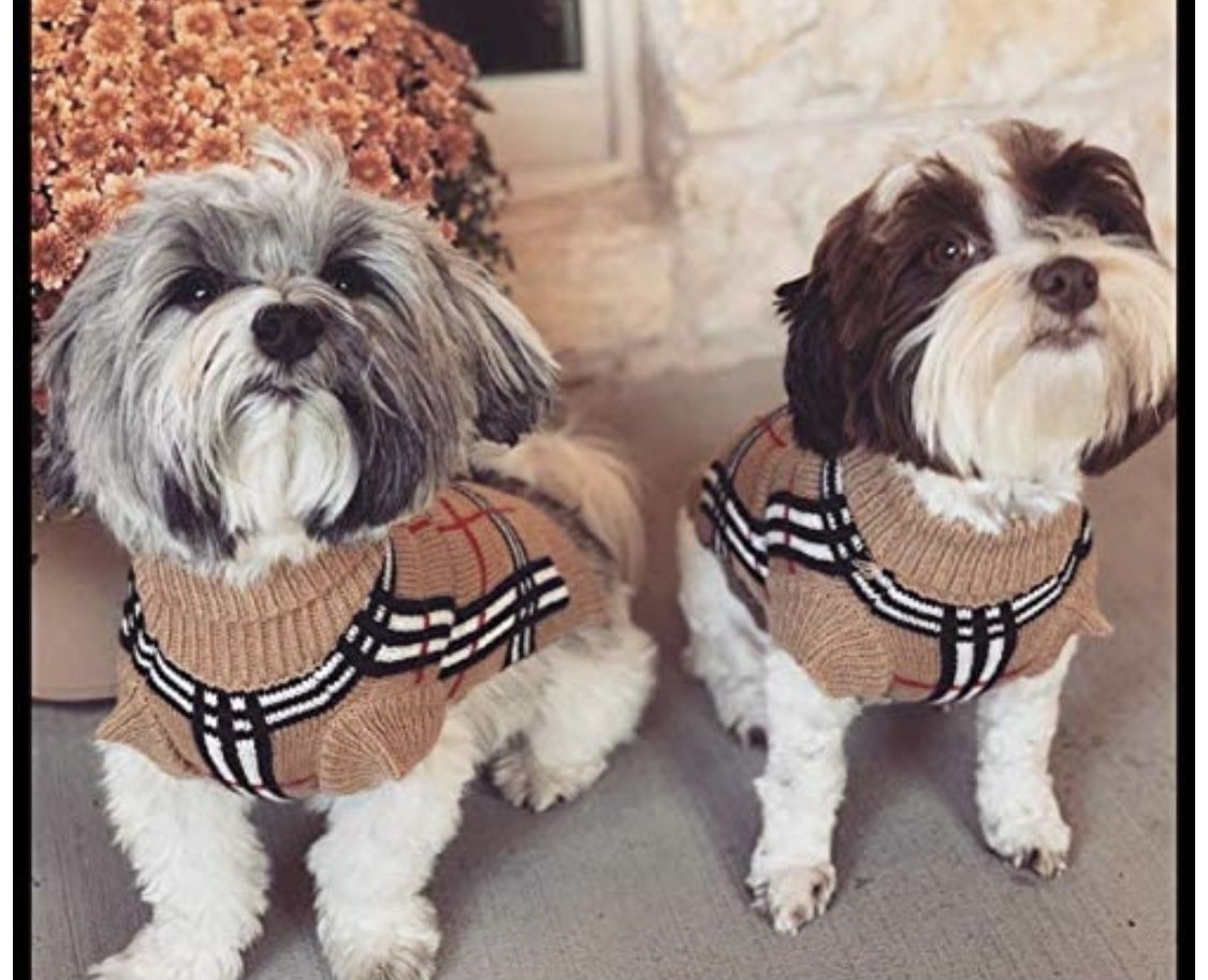 Dog Christmas Sweater Designer Pet Puppy Fashion Size L
