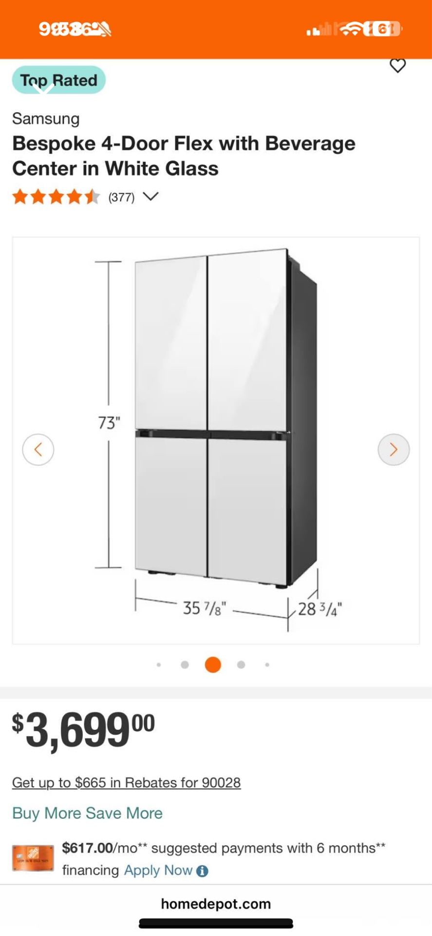Like new Samsung Flex fridge. refrigerator.