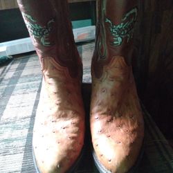 Authenic Scorpian Ostrich Skin Boots Brand New Made In Mexico Top Of The Line To Boots.