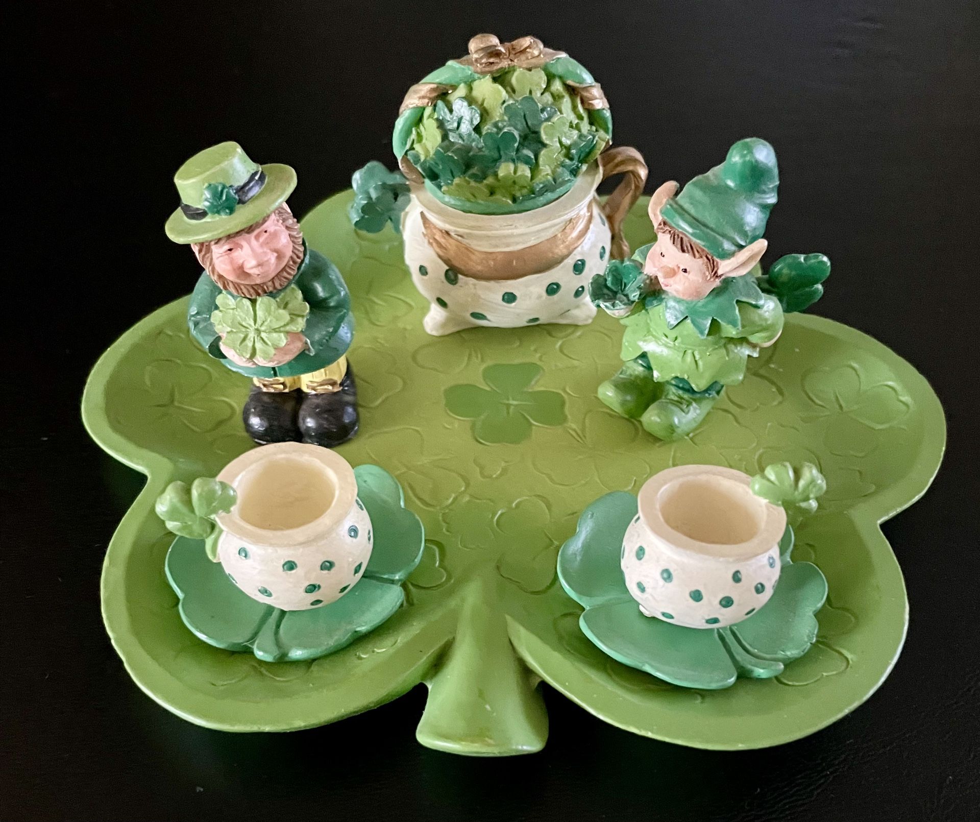 Miniature Shamrock Tea Set