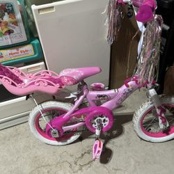 Princess Bike With Doll Baby Seat