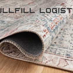 Chris Loves Julia x Loloi Jules Natural/Ocean 3'-6" x 5'-6" Area Rug