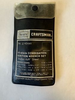 Sears Craftsman 10-Piece Ignition Wrench Set