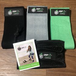 Hip Booty Bands Fabric Resistance Bands for Yoga Home Workout (Set of 3)