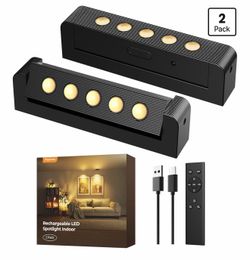 (G-0) Spotlights Indoor with Daily Auto Timer, 5500mAh Rechargeable Plant Lights, Wireless Uplighting with Remote, 3CCT & Dimmable, Display Lights for