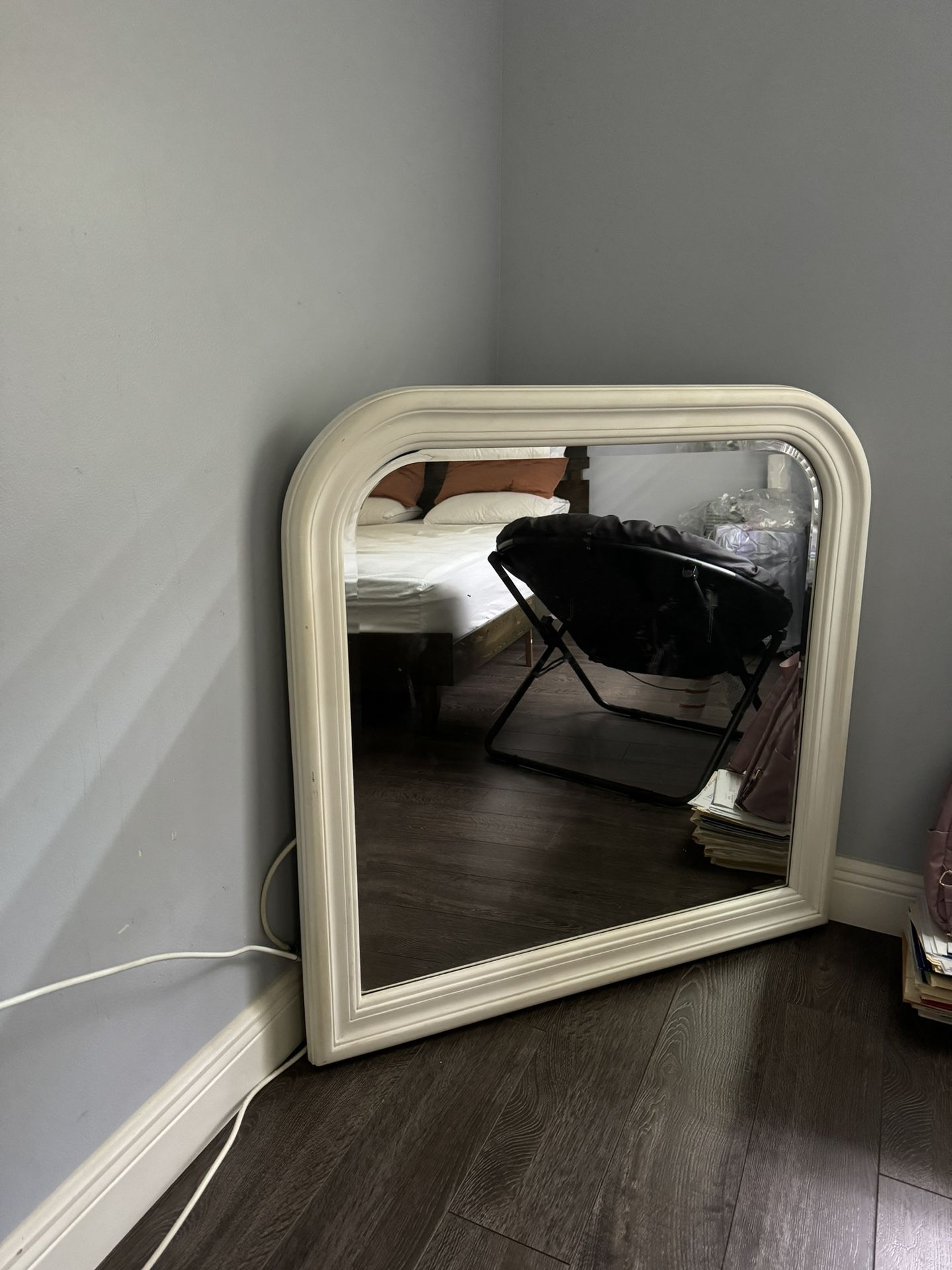 3’4” White Mirror 