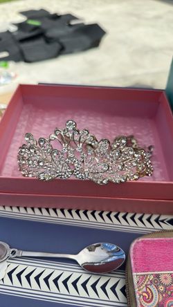 Silver Rhinestone Tiara Crown