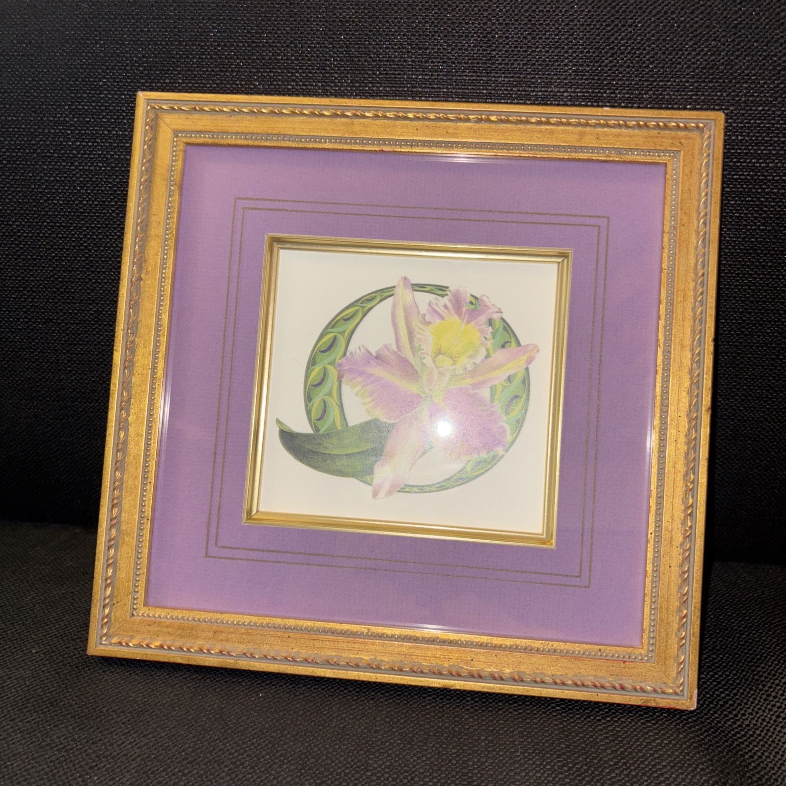 Beautiful design framed, orchid, print