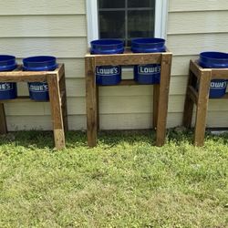 Raised Bucket Planters. 