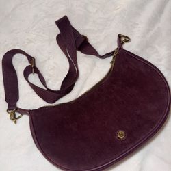 Burgundy velvet purse