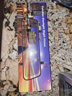 Full-Size Starlight Night Vision Rear View Mirror Driving Recorder. 