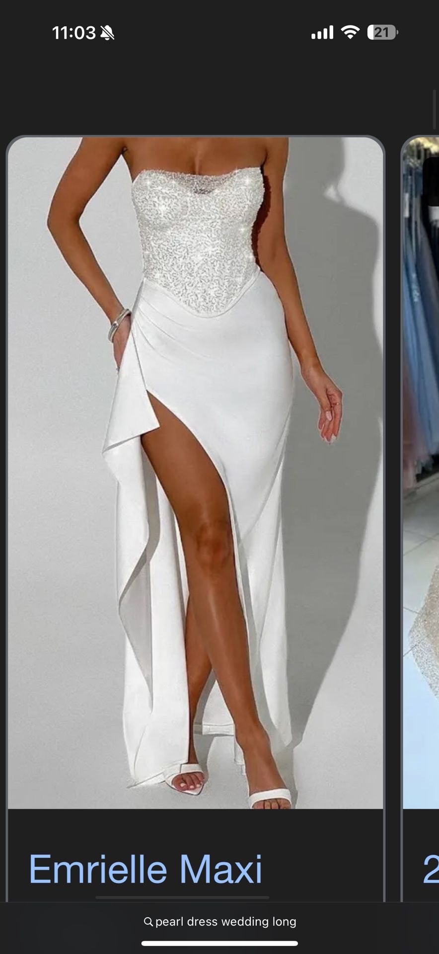 White BabyBoo Strapless Dress