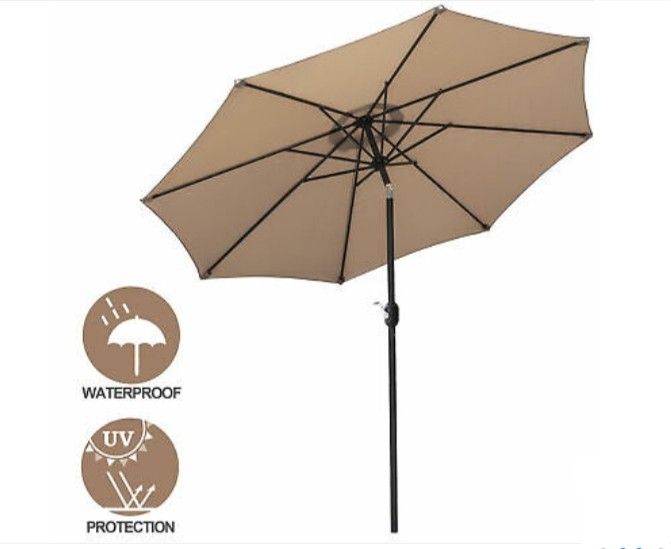 Waterproof Outdoor Umbrella with UV Protection 9 feet